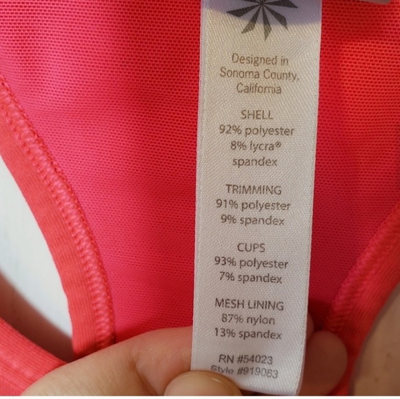ATHLETA neon pink Turbocharge athletic tank S tall - Picture 5 of 5
